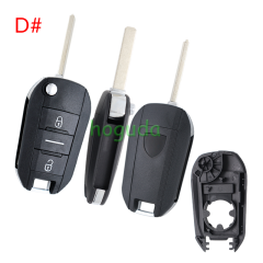 For Peugeot 3 button remote  Key Shell with VA2 307 blade EU version