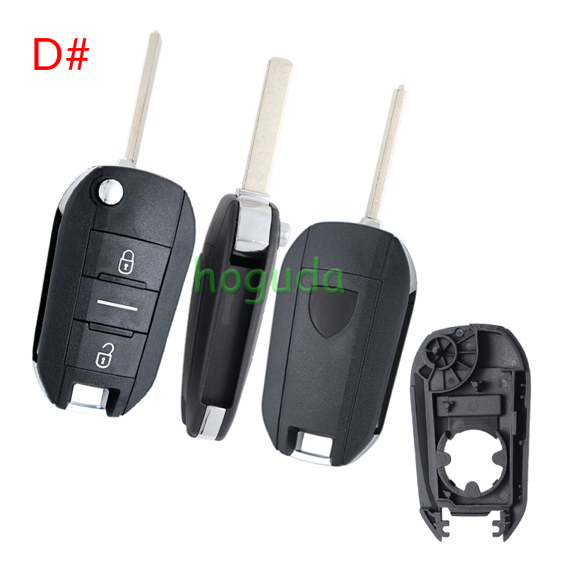 For Peugeot 3 button remote  Key Shell with VA2 307 blade EU version