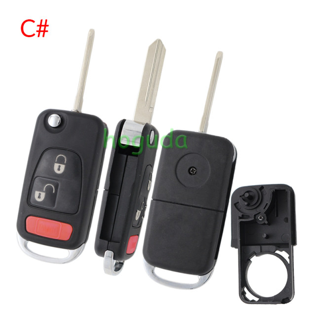 For Benz 1/2/2+1/3/3+1 button modified remote key shell