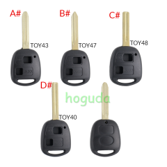 For Toyota 2 button remote key blank