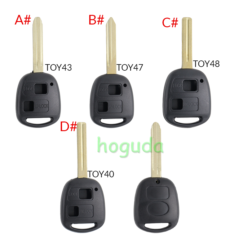For Toyota 2 button remote key blank