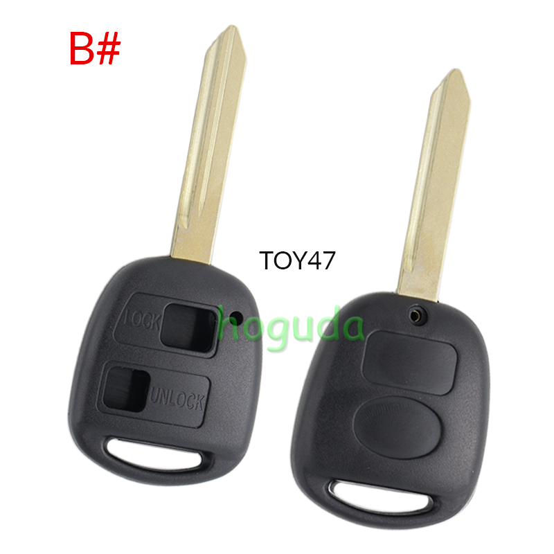 For Toyota 2 button remote key blank