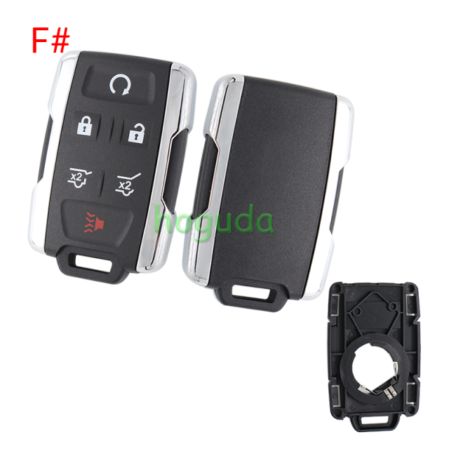 For Chevrolet black 2+1/3 +1/4+1/5+1 buttons remote key shell,the side part is white