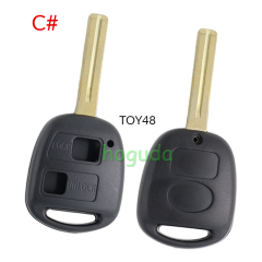 For Toyota 2 button remote key blank