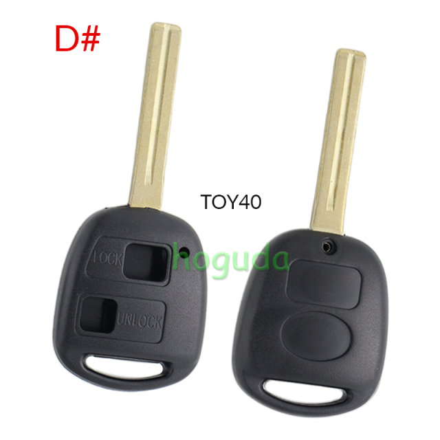 For Toyota 2 button remote key blank