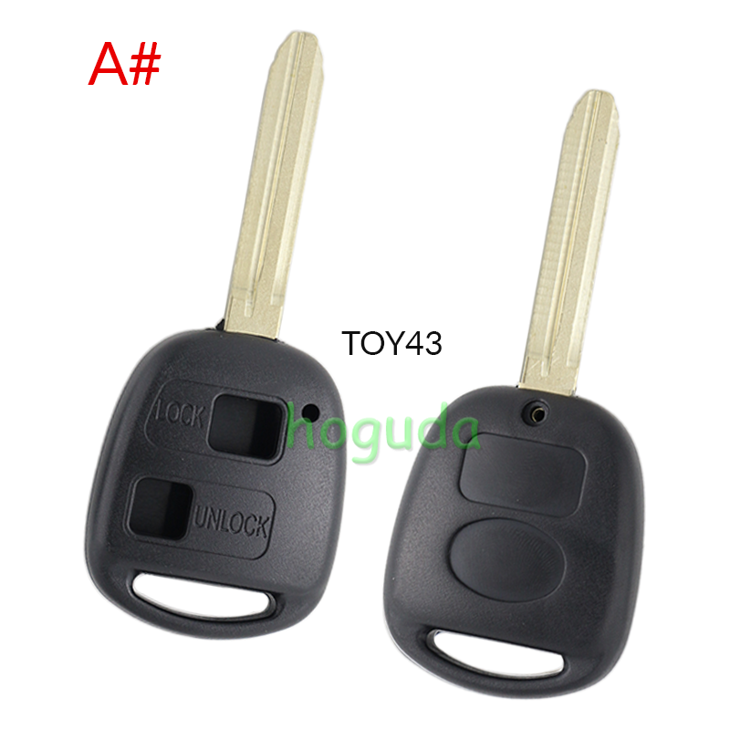 For Toyota 2 button remote key blank