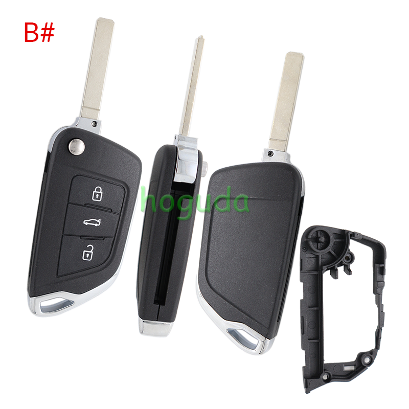 For Peugeot modified key 2/ 3 button remote key blank with 307 VA2 blade without battery place 0523 Please choose the button and key blade