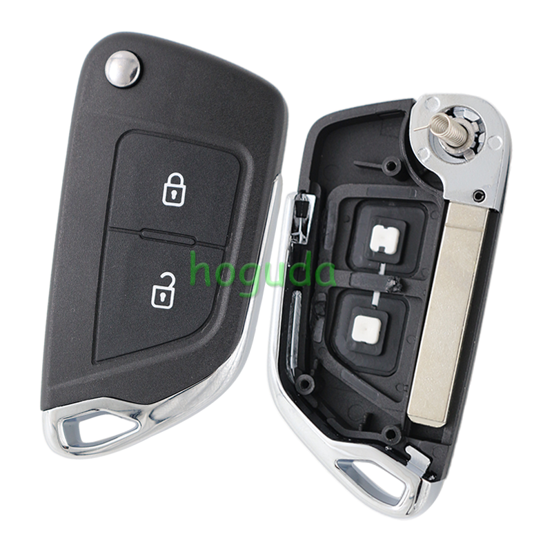 For Peugeot modified key 2/ 3 button remote key blank with 307 VA2 blade battery place 0536 Please choose the button and key blade