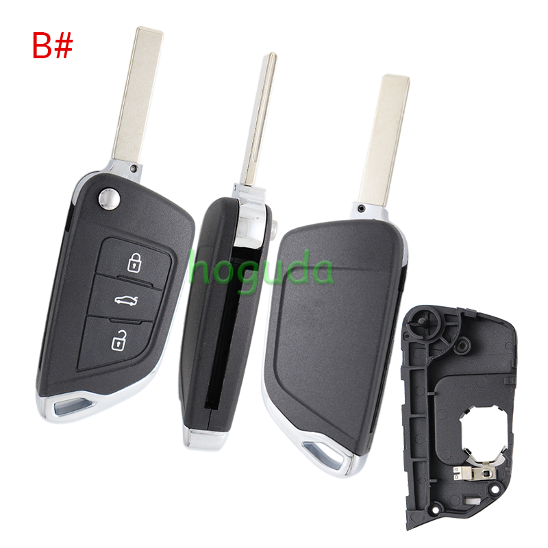 For Peugeot modified key 2/ 3 button remote key blank with 407 HU83 blade battery place 0536 Please choose the button and key blade