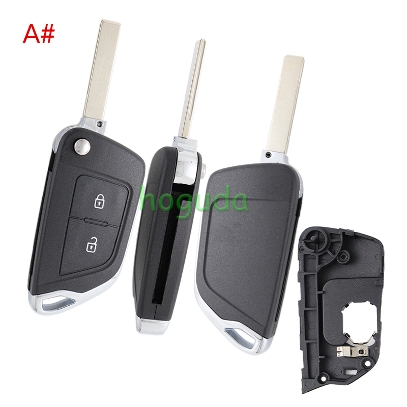 For Peugeot modified key 2/ 3 button remote key blank with 407 HU83 blade battery place 0536 Please choose the button and key blade