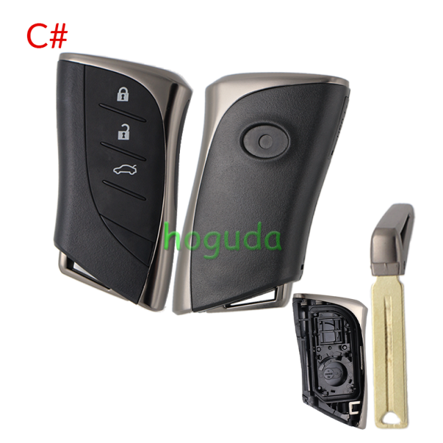 For Lexus 2/2+1/3/3+1 button remote key blank with key blade