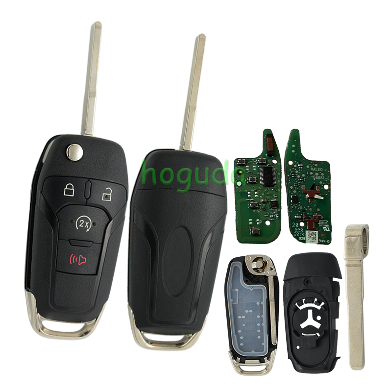 Original Ford 3+1 Buttons F150 2024 Flip Remote Key with 433MHz ID49 HITAG PRO PCF7953V Chip P/N: PC3T-15K601-LA   FCC ID: N5F-A08TBLP