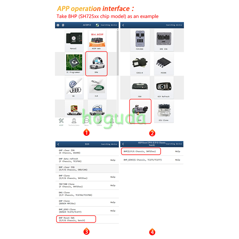 Yanhua ACDP Module 40 With License A505 For BMW 8HP(E/FG) Reset EWS Data with bench Mode
