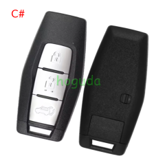 For Mitsubishi 2/2+1/3/3+1 button smart key blank with Emergency Key