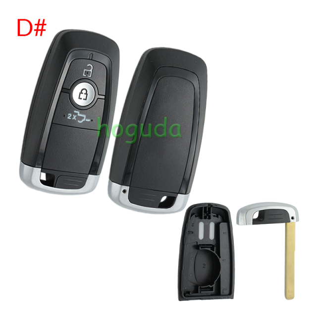 For Ford 2/2+1/3 button remote key shell with blade without logo