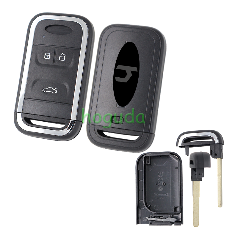 For Chery 3 button smart key shell with emergency blade
