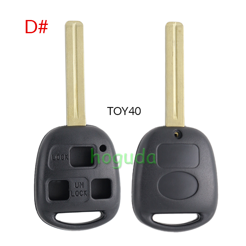 For Toyota 3 button remote key blank