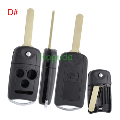 For Honda 2/2+1/3/3+1 button flip remote key blank