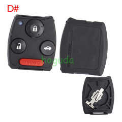 For Honda 3/3+1 button  remote key blank