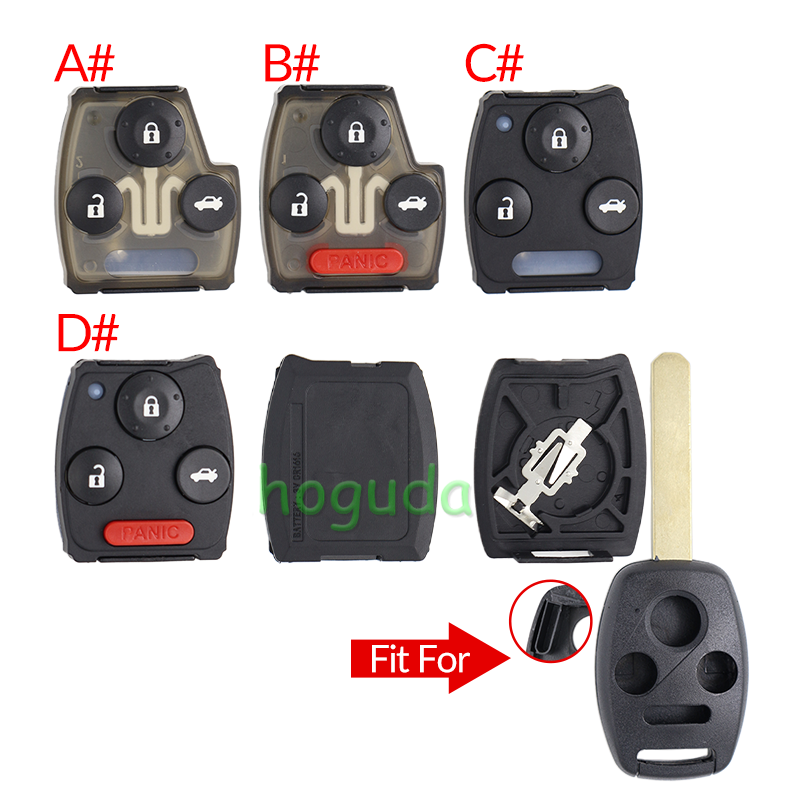 For Honda 3/3+1 button  remote key blank