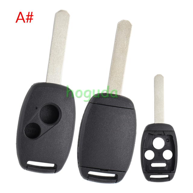 For GTL high quality Honda 2/2+1/3/3+1 button remote key blank without battery clamp without logo