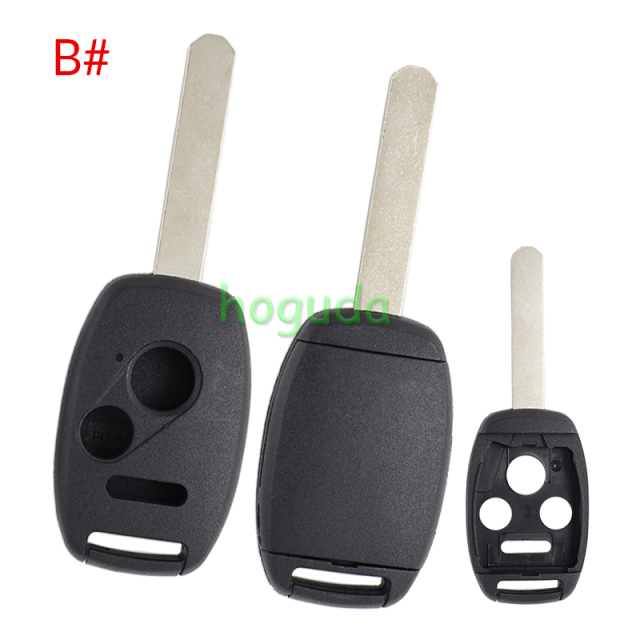 For GTL high quality Honda 2/2+1/3/3+1 button remote key blank without battery clamp without logo