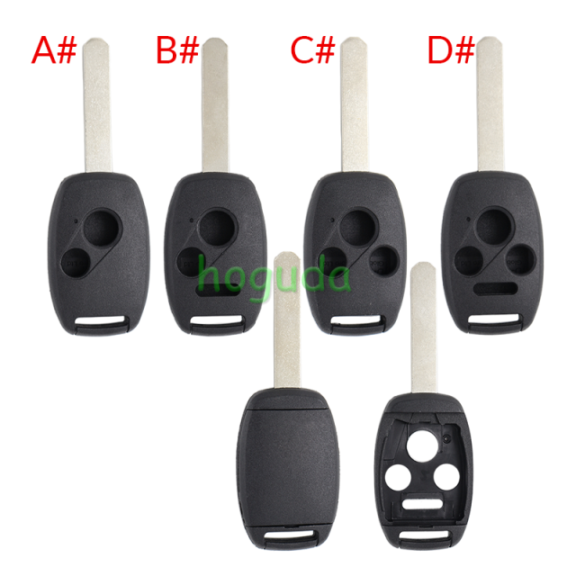 For GTL high quality Honda 2/2+1/3/3+1 button remote key blank without battery clamp without logo