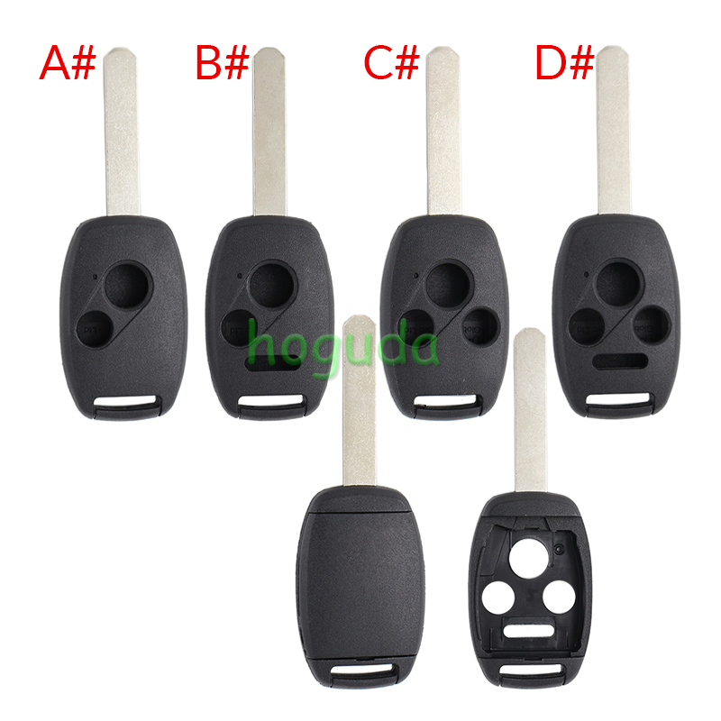 For GTL high quality Honda 2/2+1/3/3+1 button remote key blank without battery clamp without logo