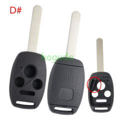 For GTL high quality Honda 2/2+1/3/3+1 button remote key blank with battery clamp