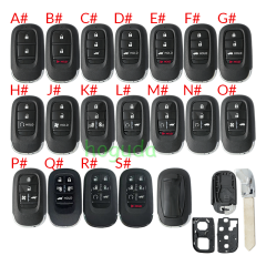 For Honda 2/2+1/3/3+1/4/4+1/5/6/6+1 button remote key blank without logo