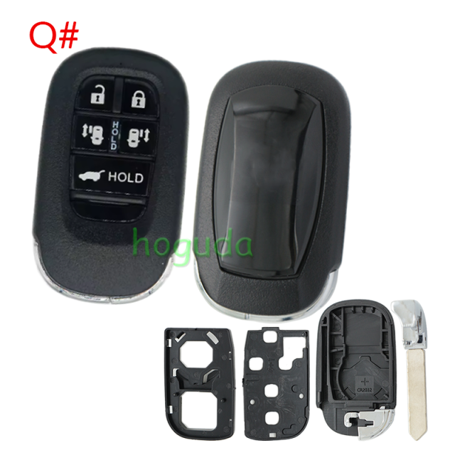 For Honda 2/2+1/3/3+1/4/4+1/5/6/6+1 button remote key blank without logo
