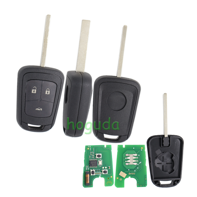 For Opel Chevrolet Camaro Sonic Cruze Malibu Volt Spark Equinox 3 button rempoet key with 433Mhz ID46/PCF7937 Chip