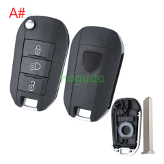 For Peugeot 3 button remote key blank with VA2 blade