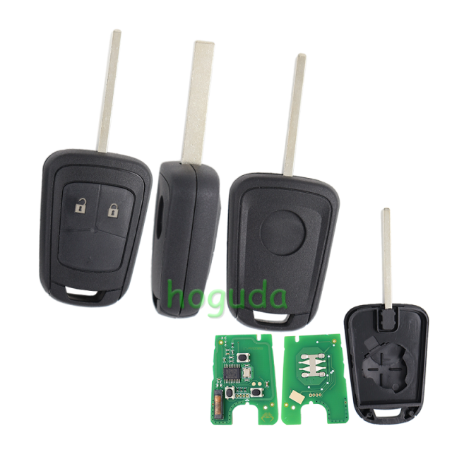 For Opel Chevrolet Camaro Sonic Cruze Malibu Volt Spark Equinox 2 button rempoet key with 433Mhz ID46/PCF7937 Chip