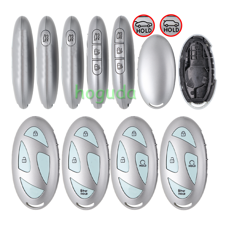 For new Hyundai 2/2+1/2+1/3+1/4+1/2+3/3+3/4+3  buttons smart remote key blank