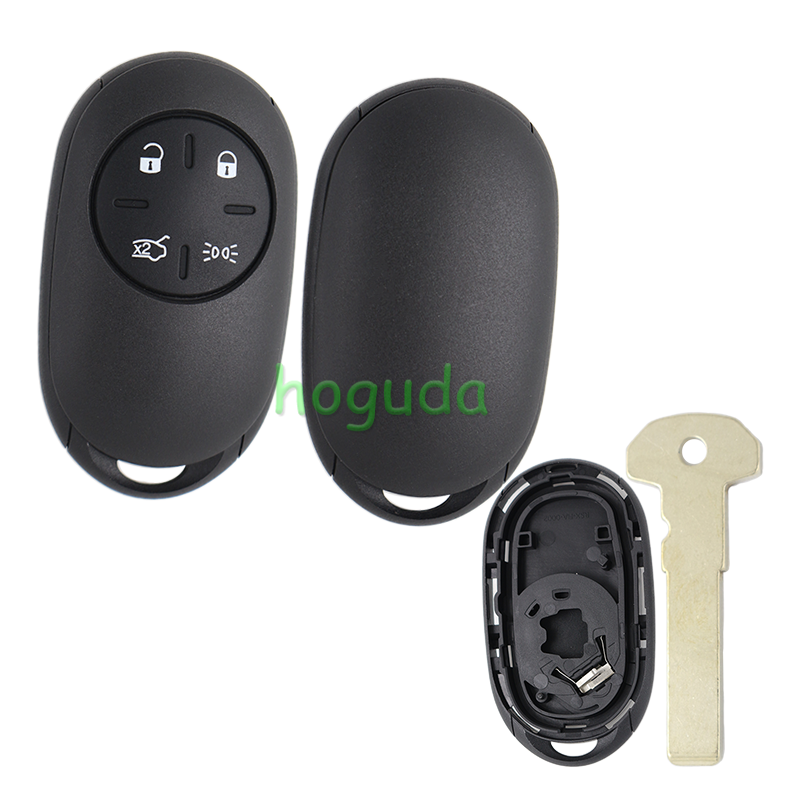 For new Fiat 4 button Smart remote key shell for Fiat 500 500E 500L 500X 2020-2024