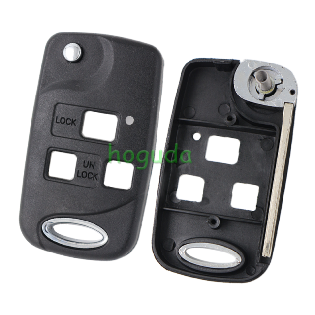 Toyota 3 button modified folding remote key blank with Toy43 Blade