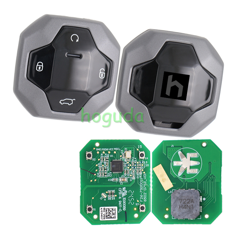 For Original Chery Jetour T2 4 Button smart key with 433MHz FSK NCF29AxX ID47 Chip