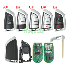 For high quality BMW 4 button remote key With 433MHZ  with OEM PCF7953P chip