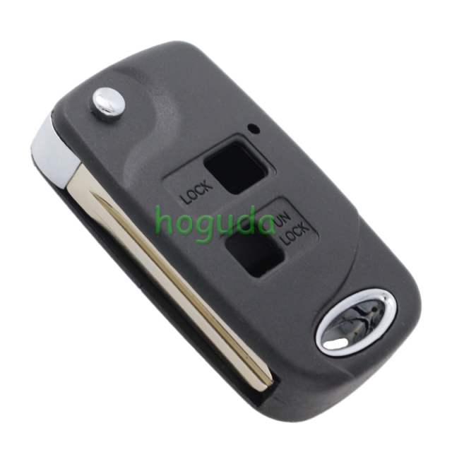 For Toyota 2 button modified folding remote key blank with Toy43 blade