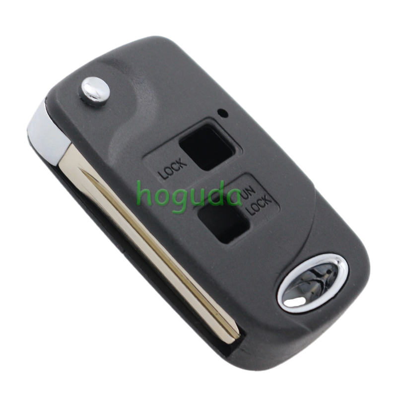 For Toyota 2 button modified folding remote key blank with Toy43 blade