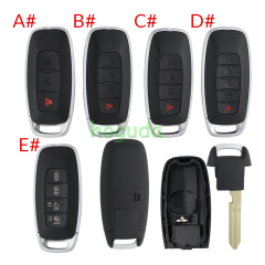 For Nissan 2+1/3+1/4/4+1 button smart key blank without logo