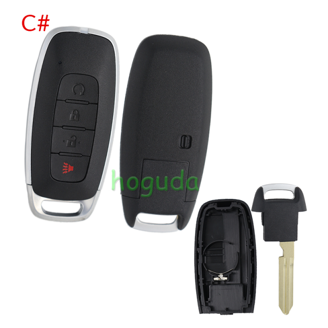 For Nissan 2+1/3+1/4/4+1 button smart key blank without logo
