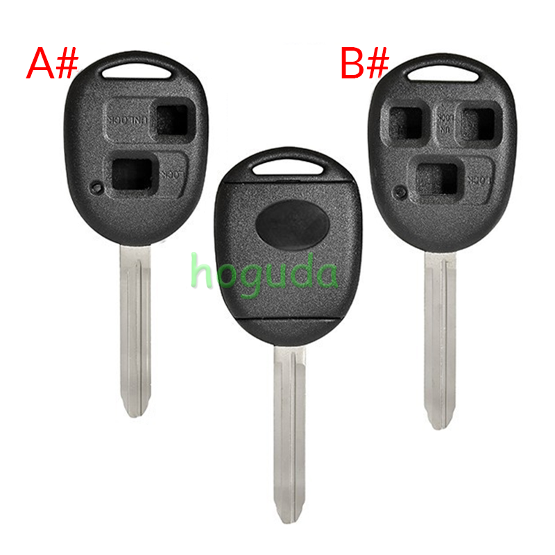 For High quality Toyota 3 button remote key blank with TOY43 blade