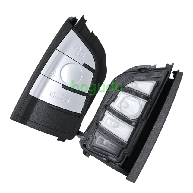 For BMW smart card OM-F434 3 button remote key with PCB（Black）With 434MHZ /PCF7953P chip