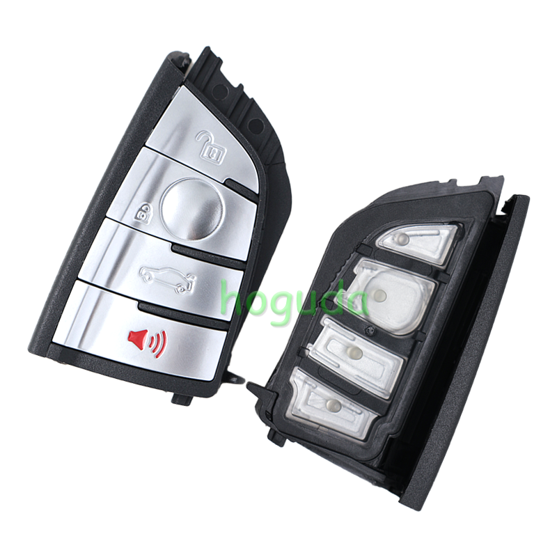 For BMW smart card OM-F434 4 button remote key with PCB（Black）With 434MHZ /PCF7953P chip