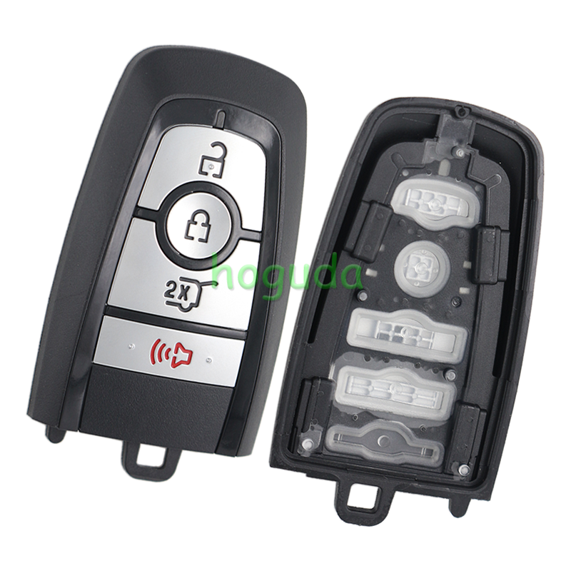 For Ford Mustang F-150 3+1 button Smart Key with 433.92MHz FSK NCF29A1 / HITAG PRO / 49CHIP FCC ID: M3N-A3C108397 IC: 7812-A3C108397 Part No.: PC3T-15K601-BB