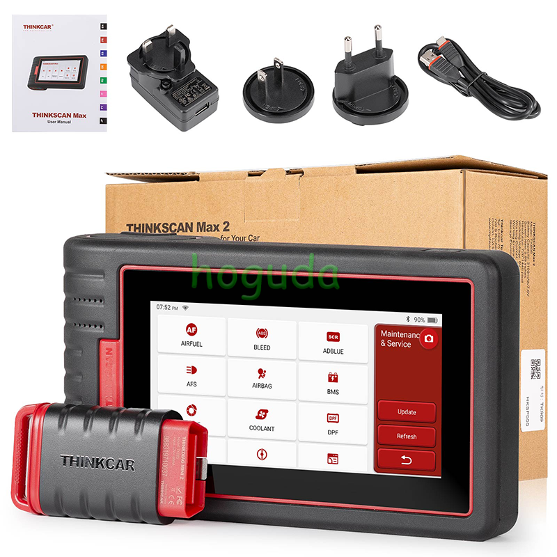 THINKCAR ThinkScan Max 2 Auto Diagnostic Tool Lifetime Free Update with AF DPF IMMO Reset ECU Coding OBD2 Scanner CANFD