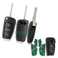 For Audi 3 button Keyless Go smart remote key with 8E Chip 315/434MHZ for choice 4F0837220AF