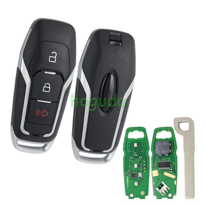 For Ford 3 button keyless go smart key with 315MHz FSK NCF2951F / HITAG PRO / 49 CHIP FCC ID: M3N-A2C31243800 P/N: 164-R8111